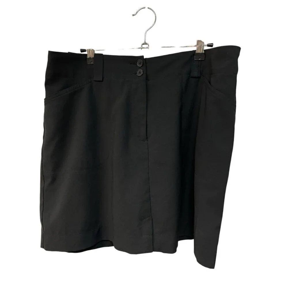 Nike Women’s Golf Performance Tour Skirt Skort Size 12 Black Stretch 256868-010